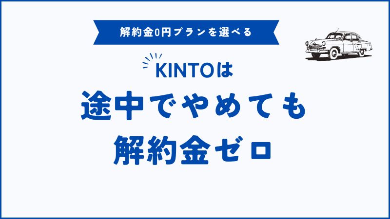 KINTOの解約金はいくら？ゼロ円で解約できるプランがあるから安心