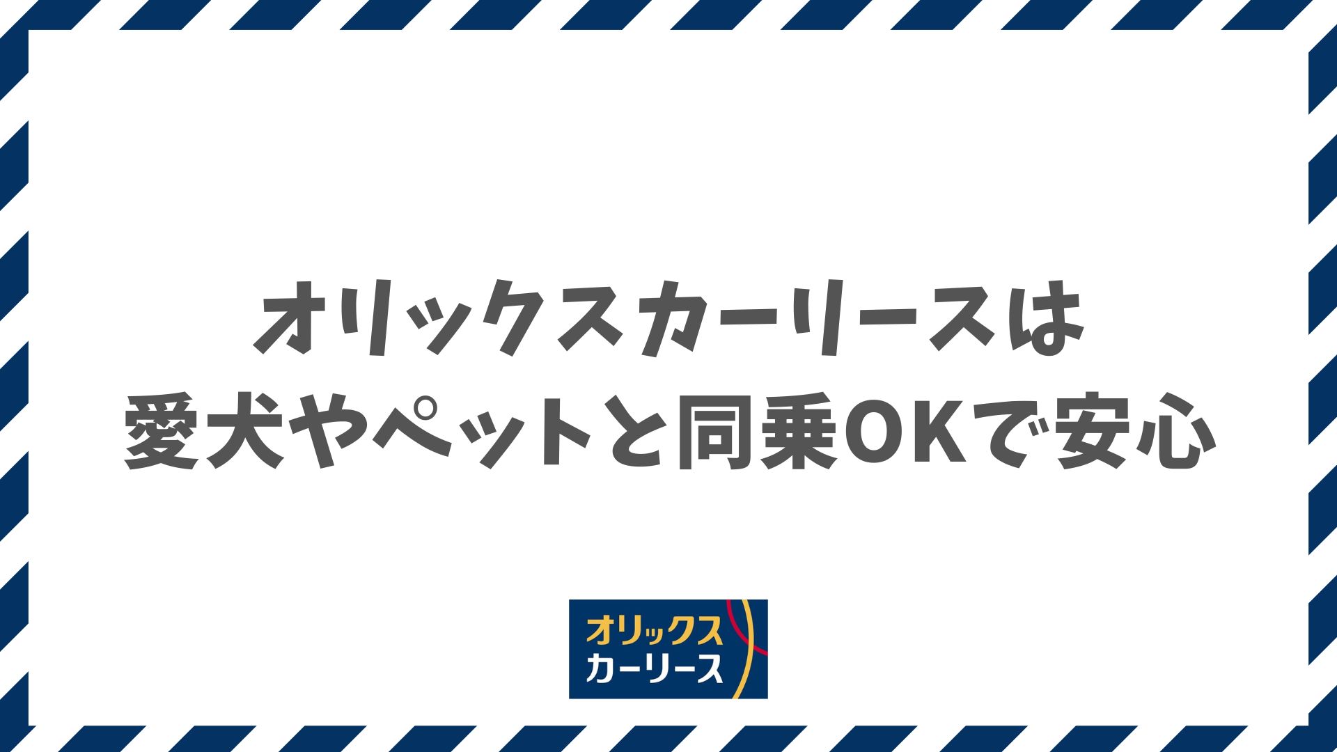 オリックスカーリースはペットの犬と同乗OK！もらえるプランなら汚れや傷も安心